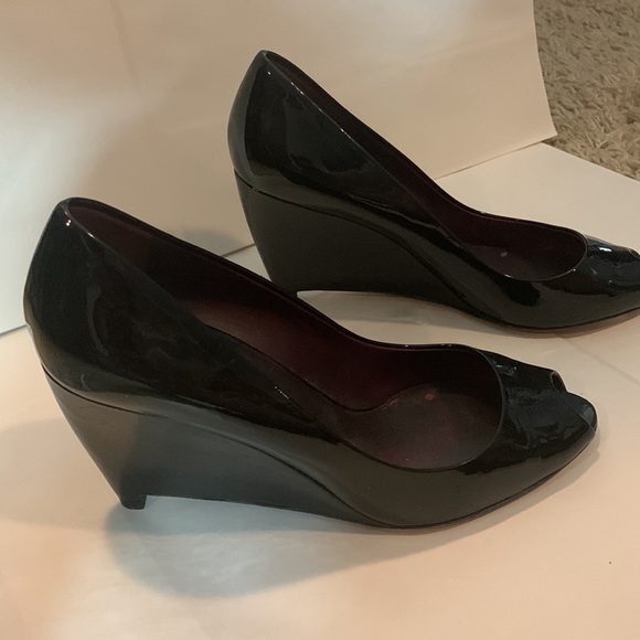 Miumiu black open toe wedges - Picture 2 of 7